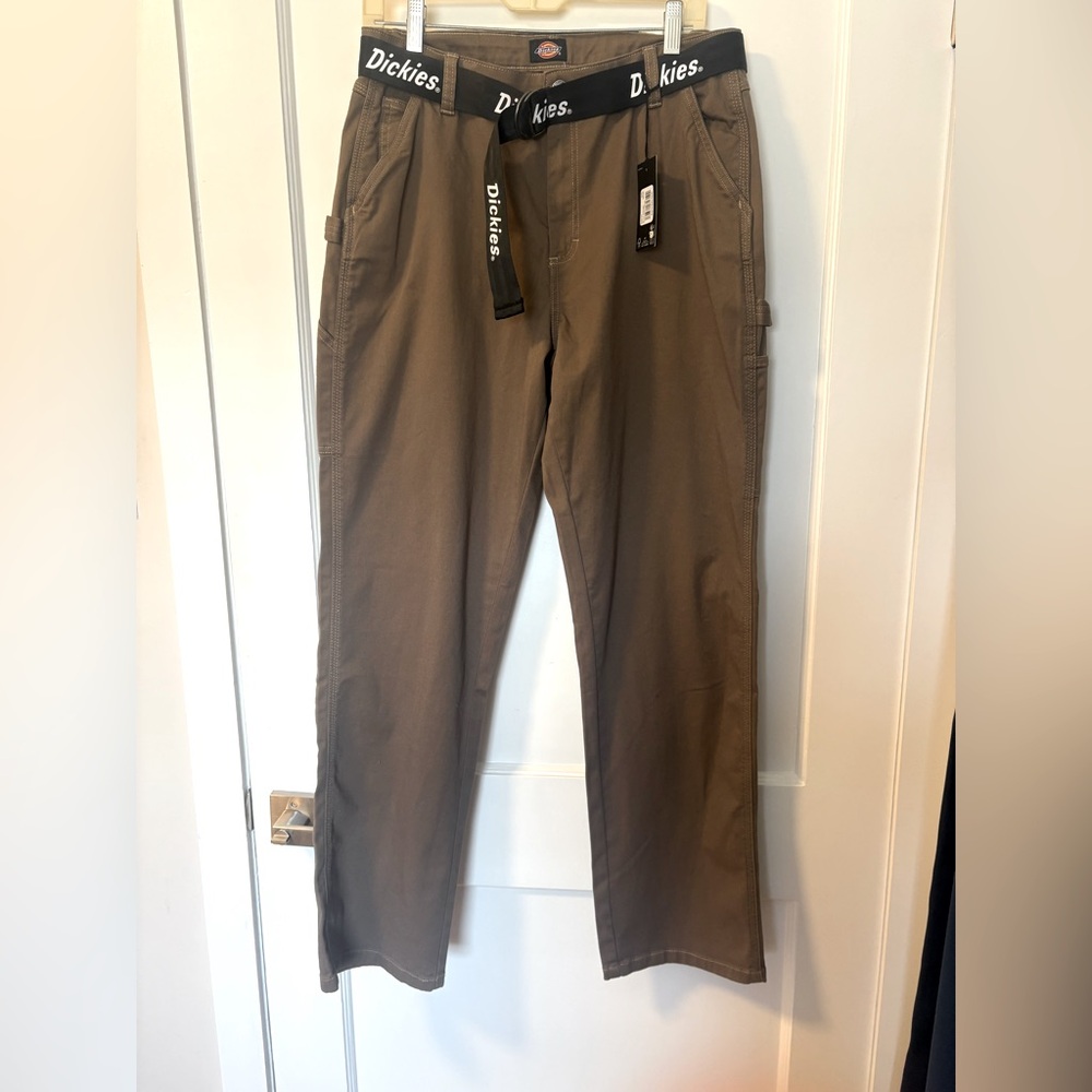 NWT Women’s Dickies carpenter pants. Taupe/brown